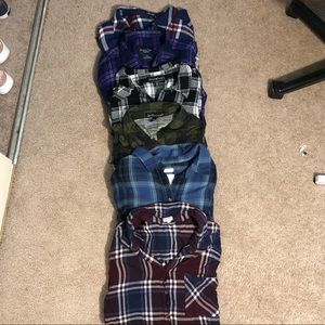 Blue and green flannel